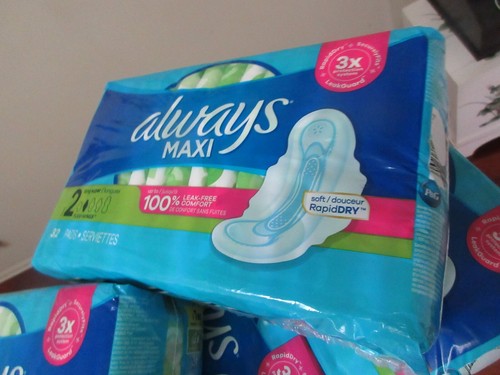 Always Maxi Size 2 Long Super Flexi Wings 32 Pads Lot of 5 Plus Box Flex Foam - Picture 3 of 6