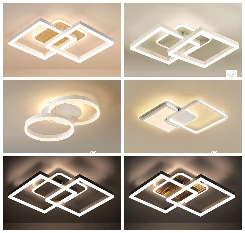 Plafoniera design LED soggiorno 40W dimmerabile telecomando moderna plafoniera - Immagine 2 di 4