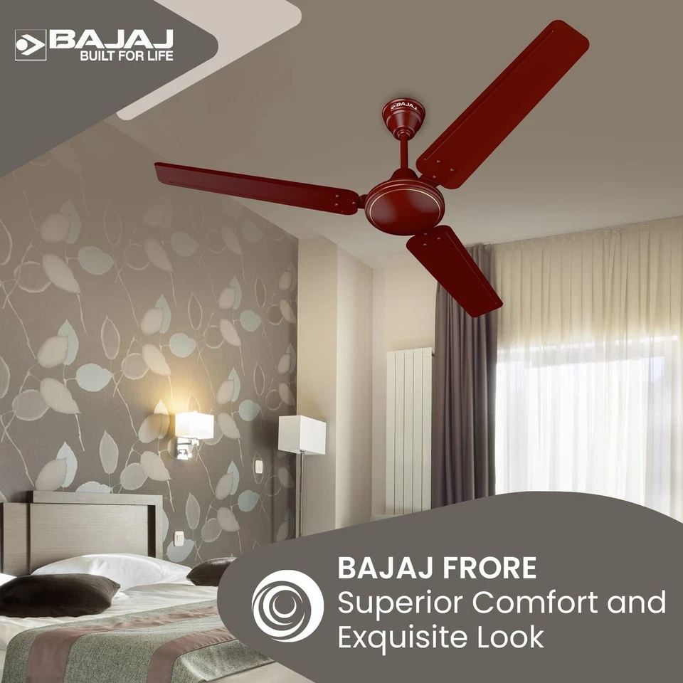 High Speed Frore 1200 mm Ceiling Fan Brown For Smart Home - Image 2 of 4