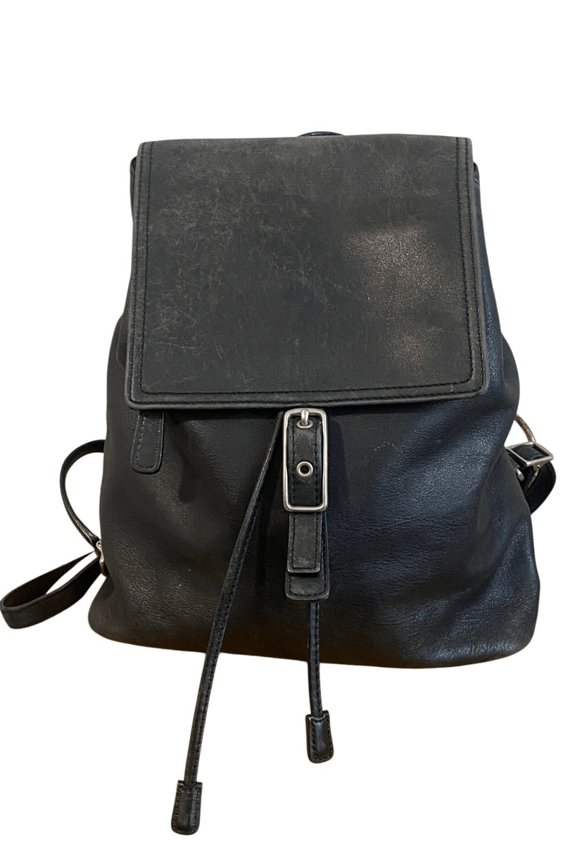 Coach Vintage Hampton Legacy Smooth Black Leather Backpack