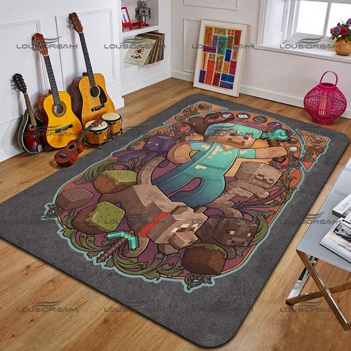 Dormitorio Salón Alfombras Antideslizantes Suelo Alfombras Niños Minecraft - Imagen 17 de 34