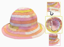 Cat  Jack Multi-Color Ribbon Infant Sun Hat; 6-12 Mos. Precious 