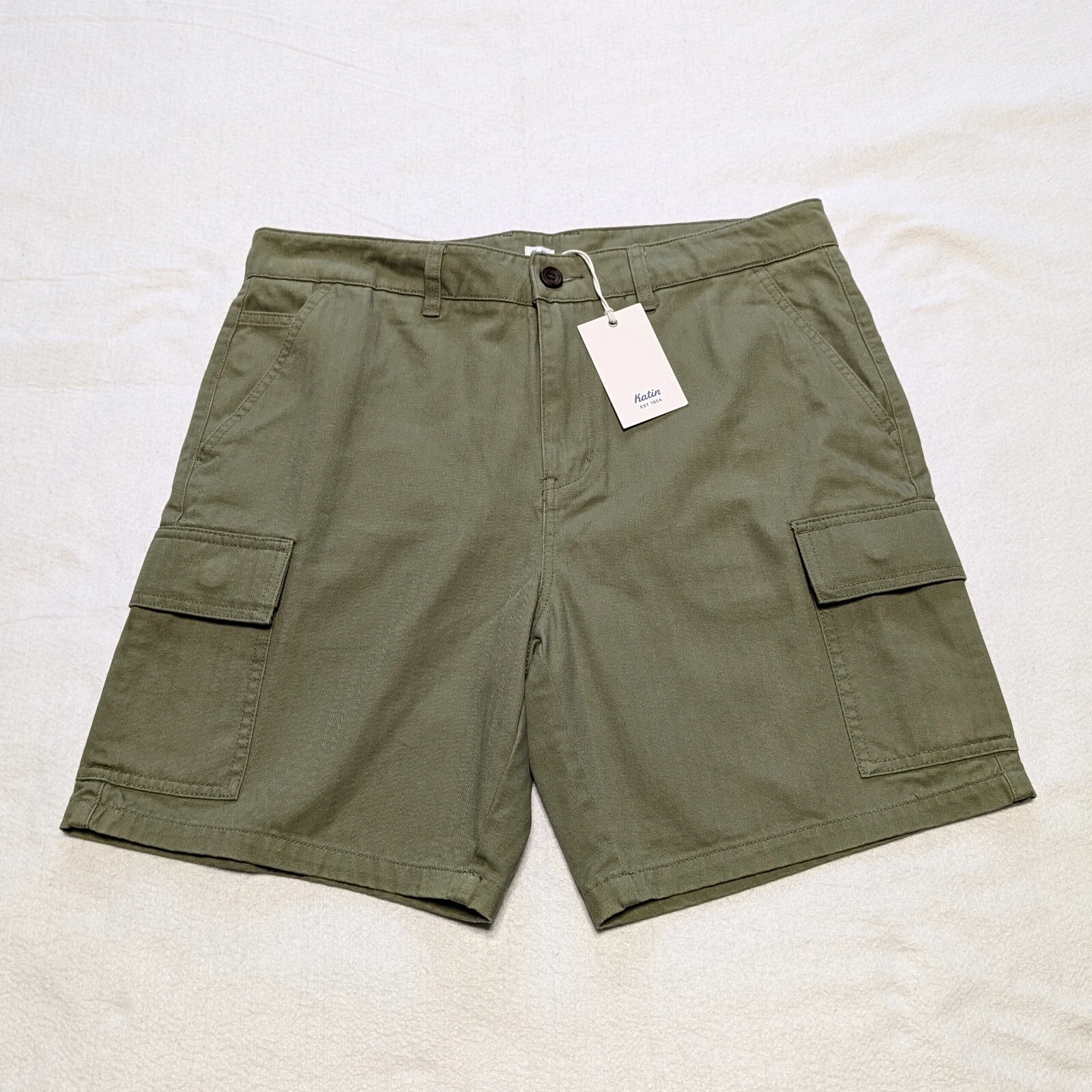 New Katin Grant Cargo Shorts Men's Size 33 Green NWT Outdoor Hiking