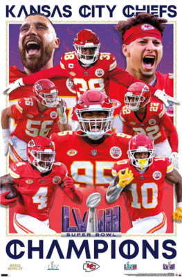 KANSAS CITY CHIEFS - SUPER BOWL LVIII CHAMPIONS POSTER - 22x34