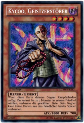 Yu-Gi-Oh! LCYW-DE242 Kycoo, Geistzerstörer Secret Rare 1. Auflage Sleeve NM