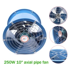10" Explosion-proof Axial Fan Cylinder Pipe Fan 1420r/min Warehouse Workshop NEW