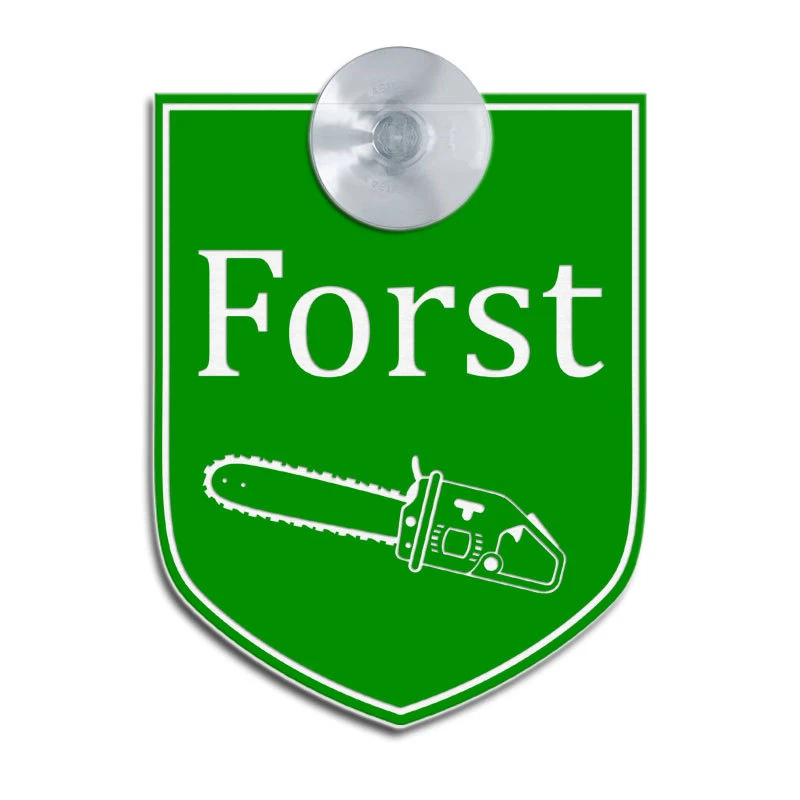 FORST, Graviertes Schild,Waldarbeiter,Holzwirt,Säge, auch mit Sauger, Auto,KFZ