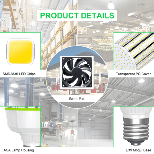 UL cUL 120Watt LED Corn Cob Bulb Light E39 Retrofit 400W HID Street Lights 6000K - Picture 11 of 16