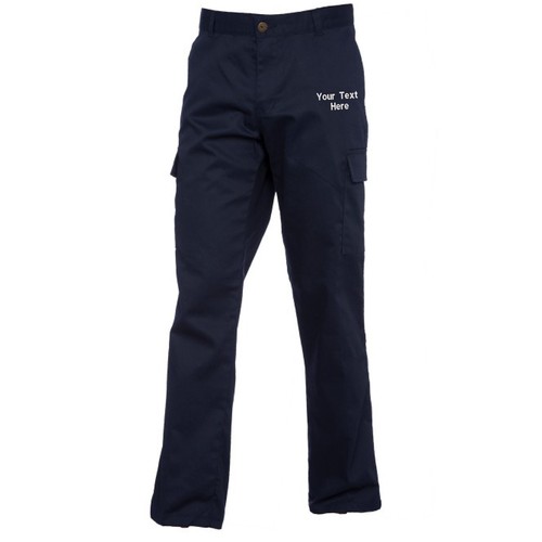 Personalised Embroidered Uneek Women Cargo Trousers Combat Industry Workwear - Foto 6 di 6