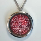 Enochian Magic Seal Seven Archangels Alpha Omega Tetragrammaton Pendant Necklace