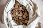 500 USA Wheat Cent 1c Coins: 1909- 1958 Mixed Lot: P,D,S Mints Out of Canvas Bag