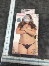 Seven Til Midnight 9295x Thong One Size Queen NIP Black