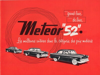 1952 Canadian Mercury Meteor Sales Brochure Excellent
