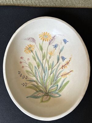 VINTAGE 1940 s STONEWARE BOWL BY LARS THOREN FOR ROSTRAND SWEDEN