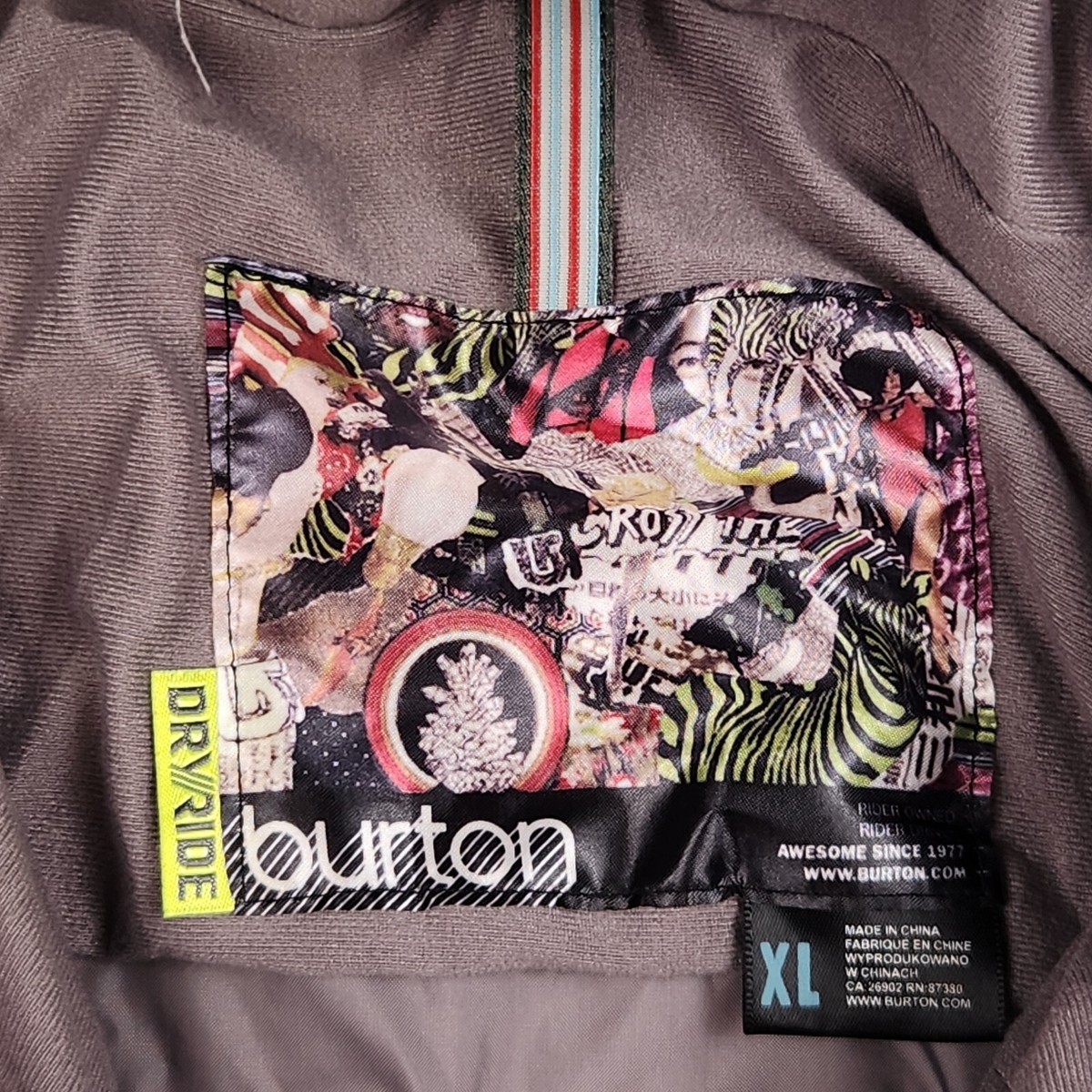 Burtonバートン レディース M DRYRIDE ジャケット Women's Burton Jacket DryRide Multicolor Full-Zip S Snowboard Ski
