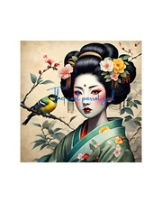 Printable wall art Beautiful young Japanese geisha maiko digital download