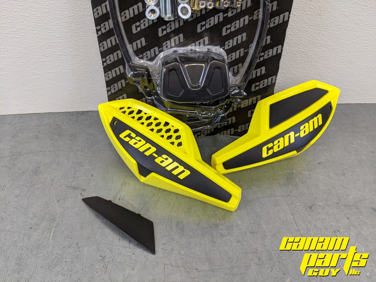 Can Am Sunburst Yellow Wind Deflector Hand Guard w/ Mounting Kit