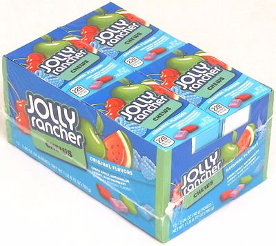 Jolly Rancher Chews Candy Original Fruit Flavors Chewy Bulk 12 Count Boxes