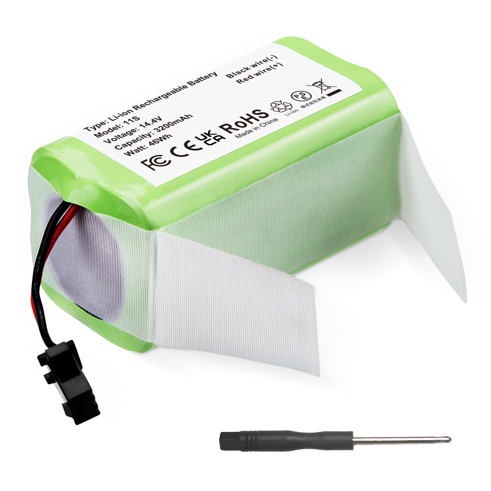 Batteria Di Ricambio Per Eufy RoboVac 11/11S/11S Max – 14.4V, 2600mAh, Ioni Di Litio, Alta Capacità - copertina