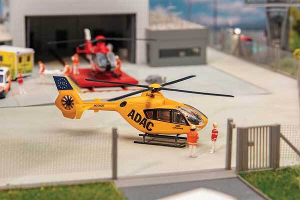 Faller 131021 HO Scale EC135/H135 Helicopter - Kit -- With ADAC and OAMTC Decals