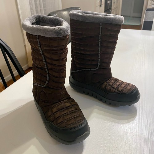Mountrek Lisa Quilted Coffee Primaloft Warm Winter Boots Women's Size 9 M