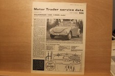 Original Vw Volkswagen Beetle 1600 1302s 1971 Motor Trader Service Data No504
