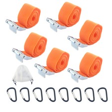 6PCS Heavy Duty 25MM 1M Ratchet Tie Down Straps Cargo Luggage  Quick Release