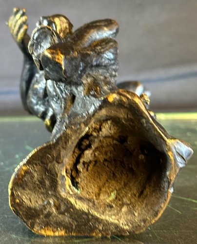 Rara statua Fauno Diavolo in bronzo XIX secolo - Bacco Eros Curiosa antica - Foto 5 di 6