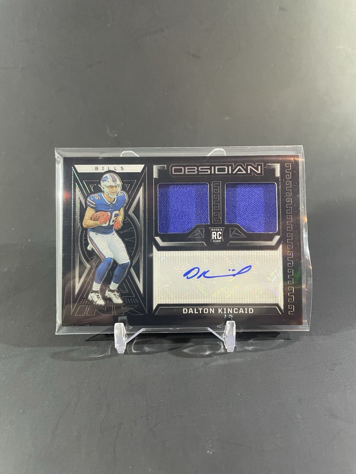 2023 Panini Obsidian Dalton Kincaid RPA Jersey Patch Auto #/199 Rookie Bills