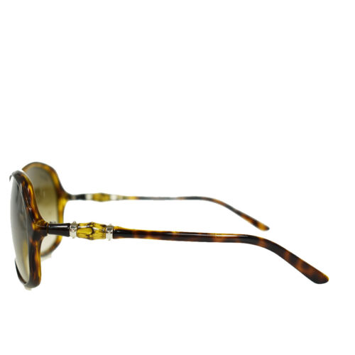 GUCCI GG Logo Bamboo Sunglasses Eye Wear Plastic Metal Brown 