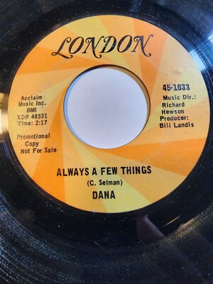 Dana - Who Put The Lights Out / Always A Few Things -London PROMO VG+ F216