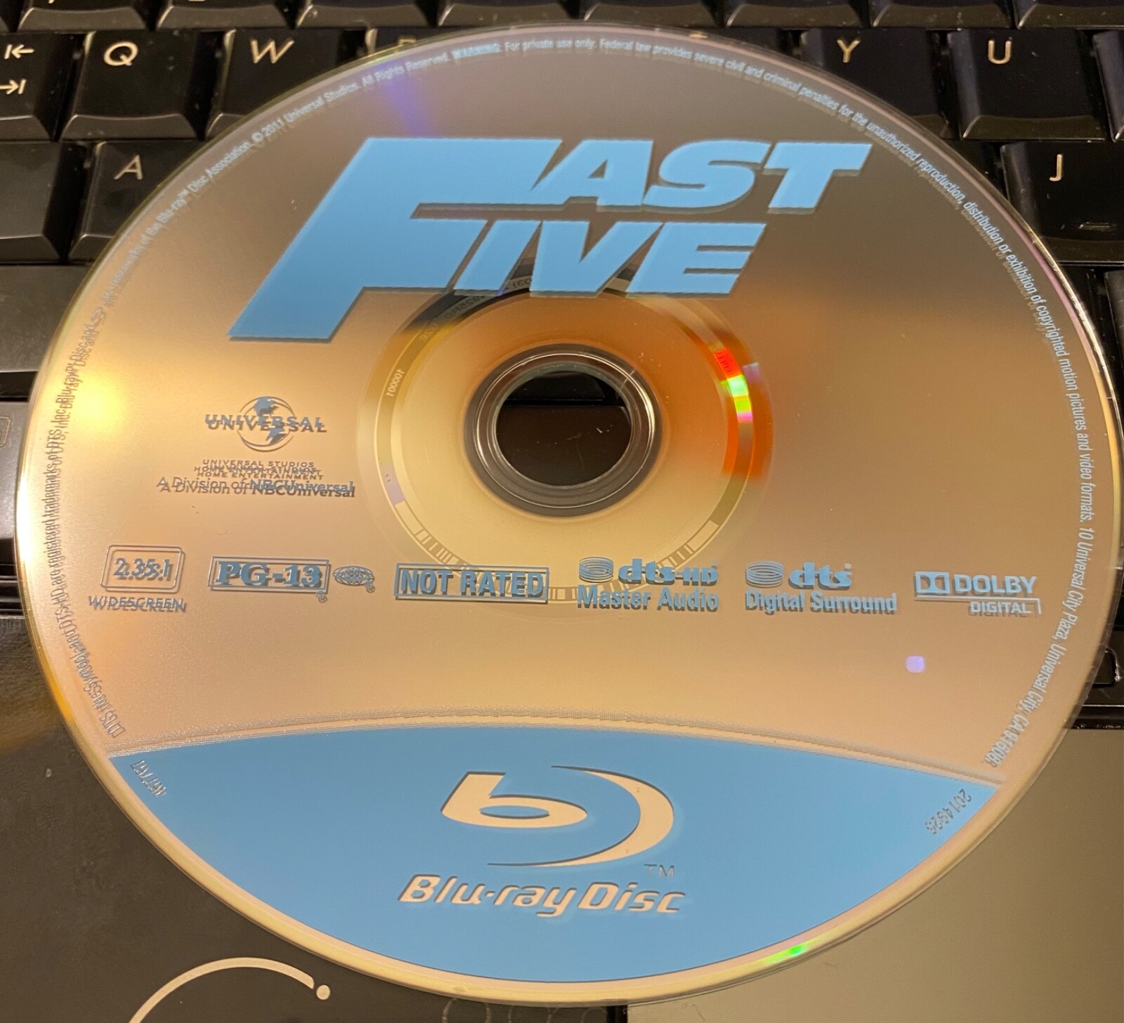 FAST FIVE on Blu-ray [2011 Disc Only!!] NO Case/NO Artwork ( Fast ...