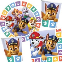 Partyset Paw Patrol: Teller Becher Servietten Luftballons Zum Kindergeburtstag