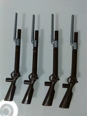 PLAYMOBIL x2 fusiles correas fusil correa rifles rifle oeste cazador nordistas