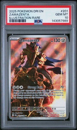 2025 Zamazenta 201/182 Sv10: Destined Rivals Holo Pokemon TCG PSA 10 MINT