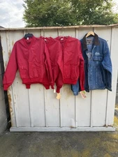 Vtg 70s NOS Men’s Vintage Clothing Lot Wholesale Denim 80s 90s Red Windbreakers