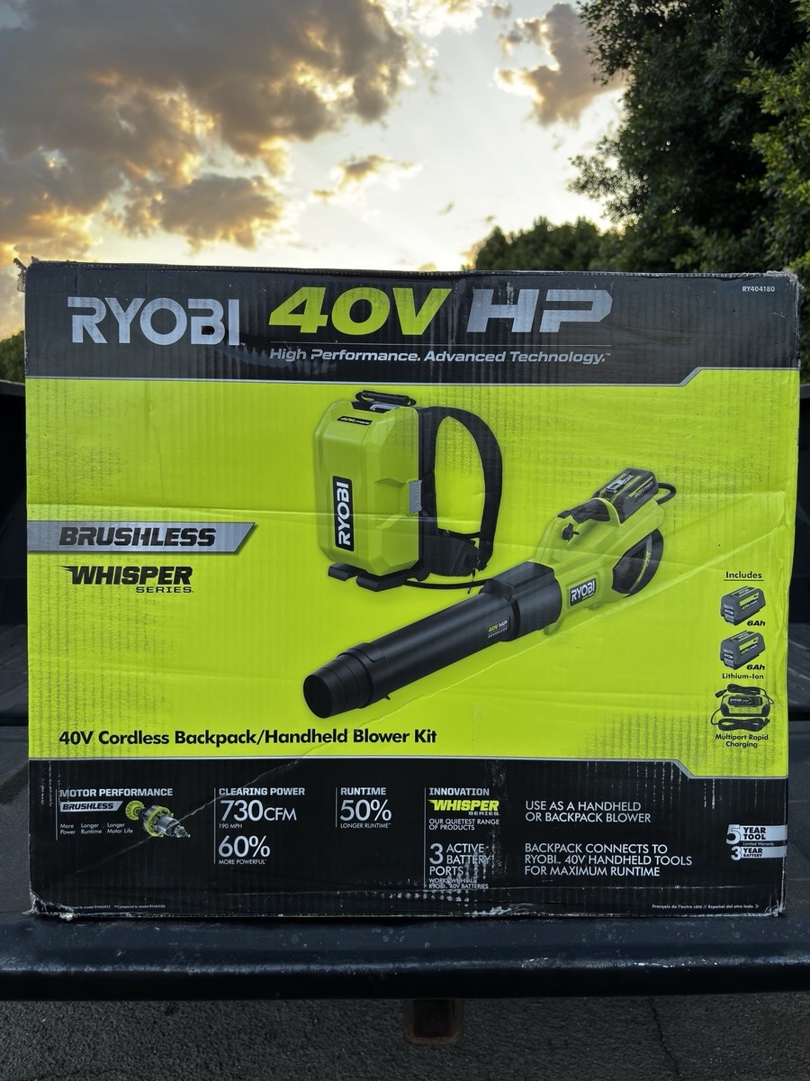 Cordless Blower Ryobi 40v Backpack Blower 40V Brushless 190 MPH