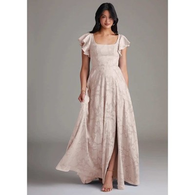 azazie pink floral dress Azazie Rue