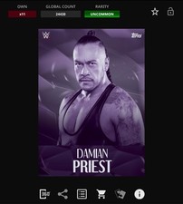 DIGITAL Topps WWE Slam 25 - MONOCHROME Purple - DAMIAN PRIEST
