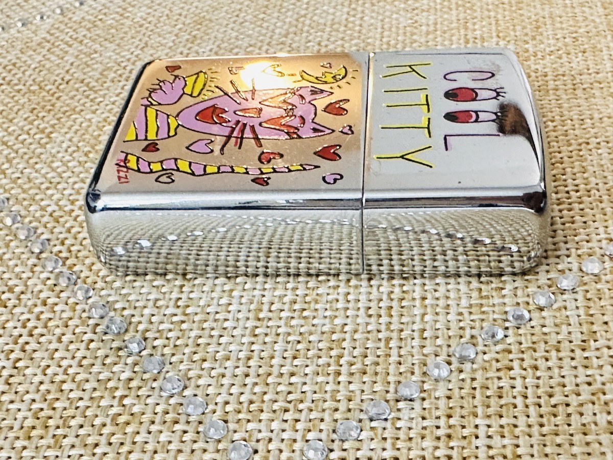 1996 ZIPPO JAMES RIZZI LIMITED EDITION COOL KITTY RARE 05326