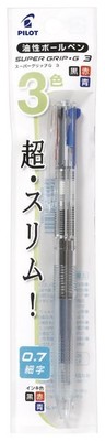 PILOT Multicolor Ballpoint Pen Super Grip G3 07 Pack NC Non-Color