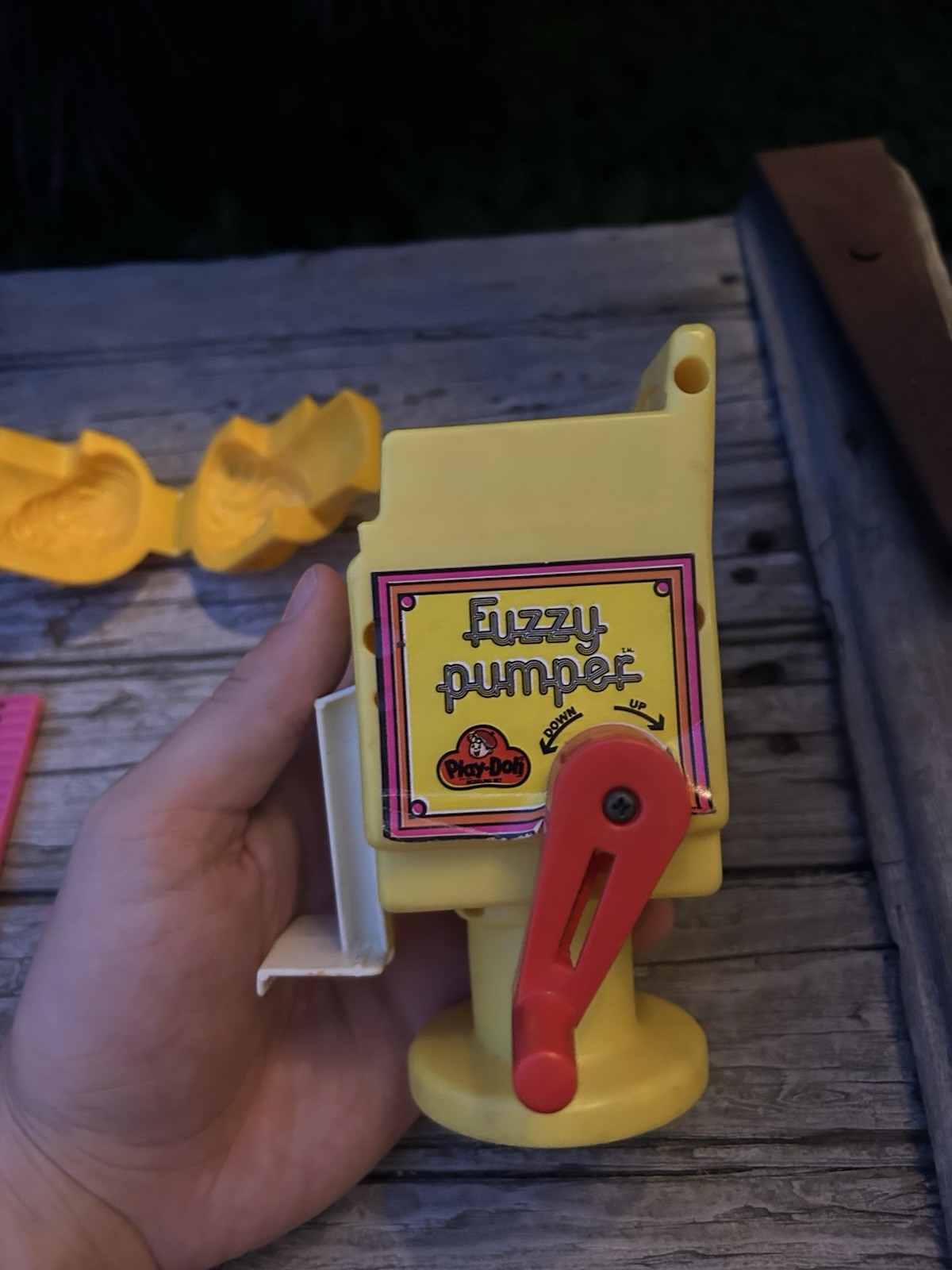 Play Doh Fuzzy Pumper Barber Accessories Clippers Chair Comb Hair 1977