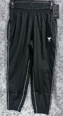 Under Armour Project Rock Men s Size L Black Jogger Woven Pants $100 NWT