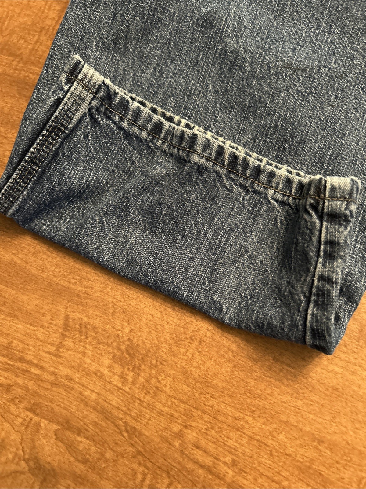 Wrangler Jeans Mens 46x32 Carpenter Blue Med Wash Denim 94LSWDV Work thumbnail 9