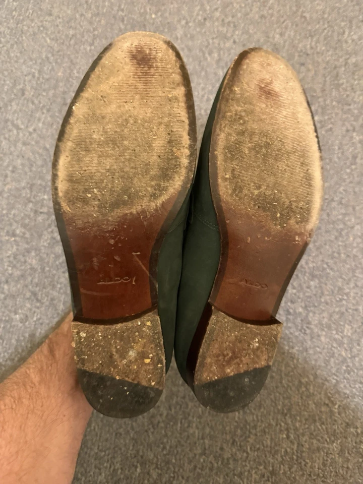 Zapatos de vestir sin cordones Aldo de gamuza verde para hombre talla 10,5 EU 43,5 Foto 3 de 4