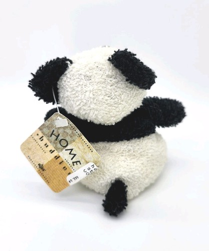RUSS Home Buddies Peluche Oso Panda Negro Blanco Terrycloth Bean Bag Lovey Doll 5” - Imagen 3 de 9