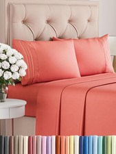 Cal King Size 4 Piece Sheet Set - Comfy Breathable Cooling Bed Sheets Set - ...