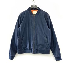 Frederik Anderson Copenhagen Mens Bomber Jacket L Navy Blue