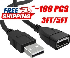 High-Speed USB-USB Extension Cable USB 2.0 Adapter Extender Cord Male/Female LOT