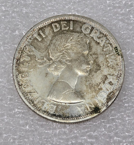 Canada 1964 Silver Dollar Charlottetown Quebec 1864-1964 Anniv. 80% SILVER